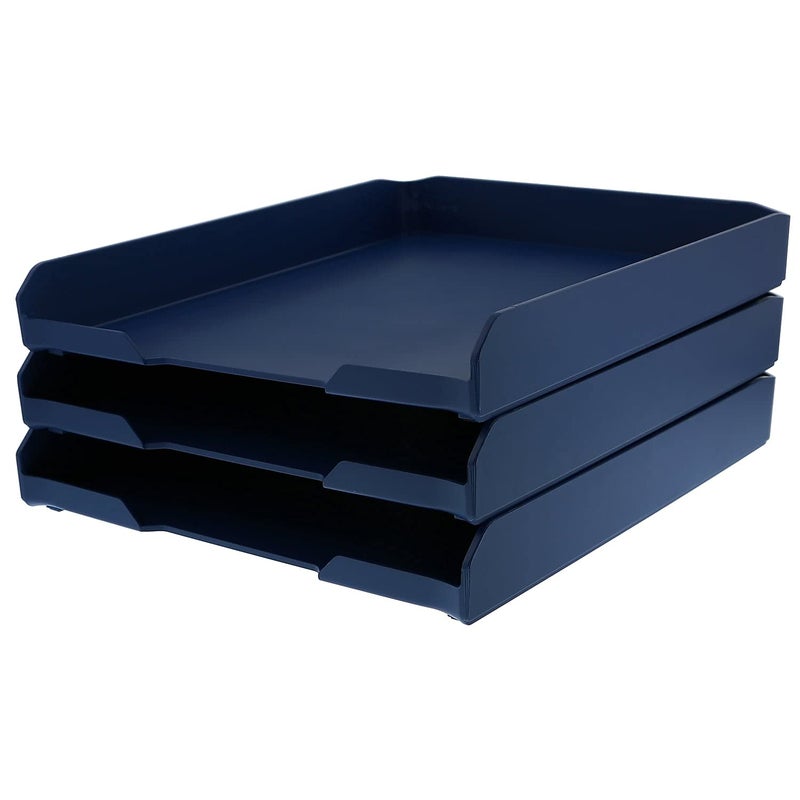 Bostitch Office Konnect Letter Tray, Fits 9.75" x 12" Sized Documents, Blue - Image 1